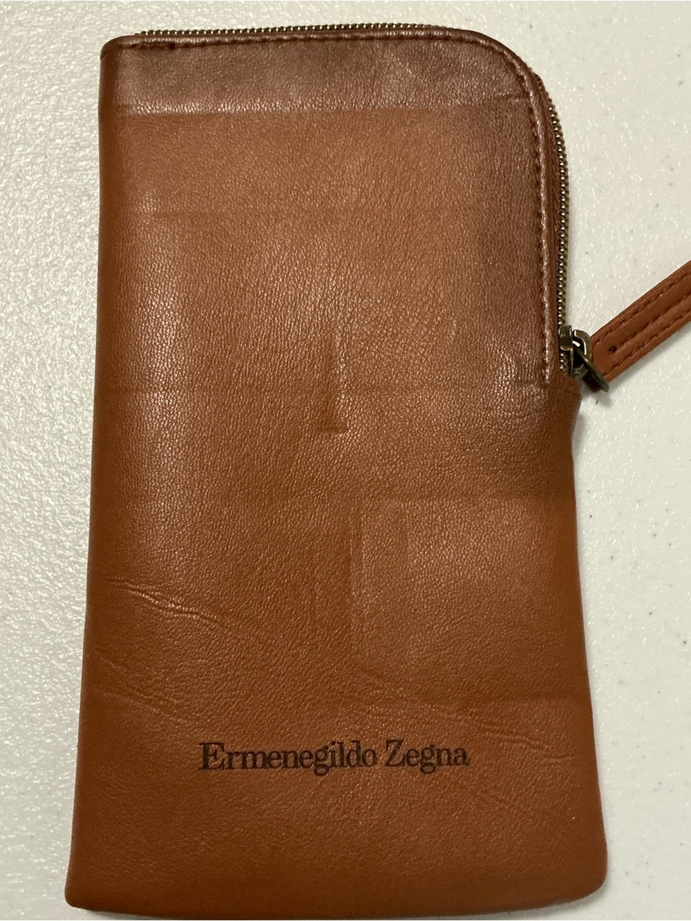 Ermenegildo Zegna Luxury Brown Leather Eyeglass / Sunglasses Case